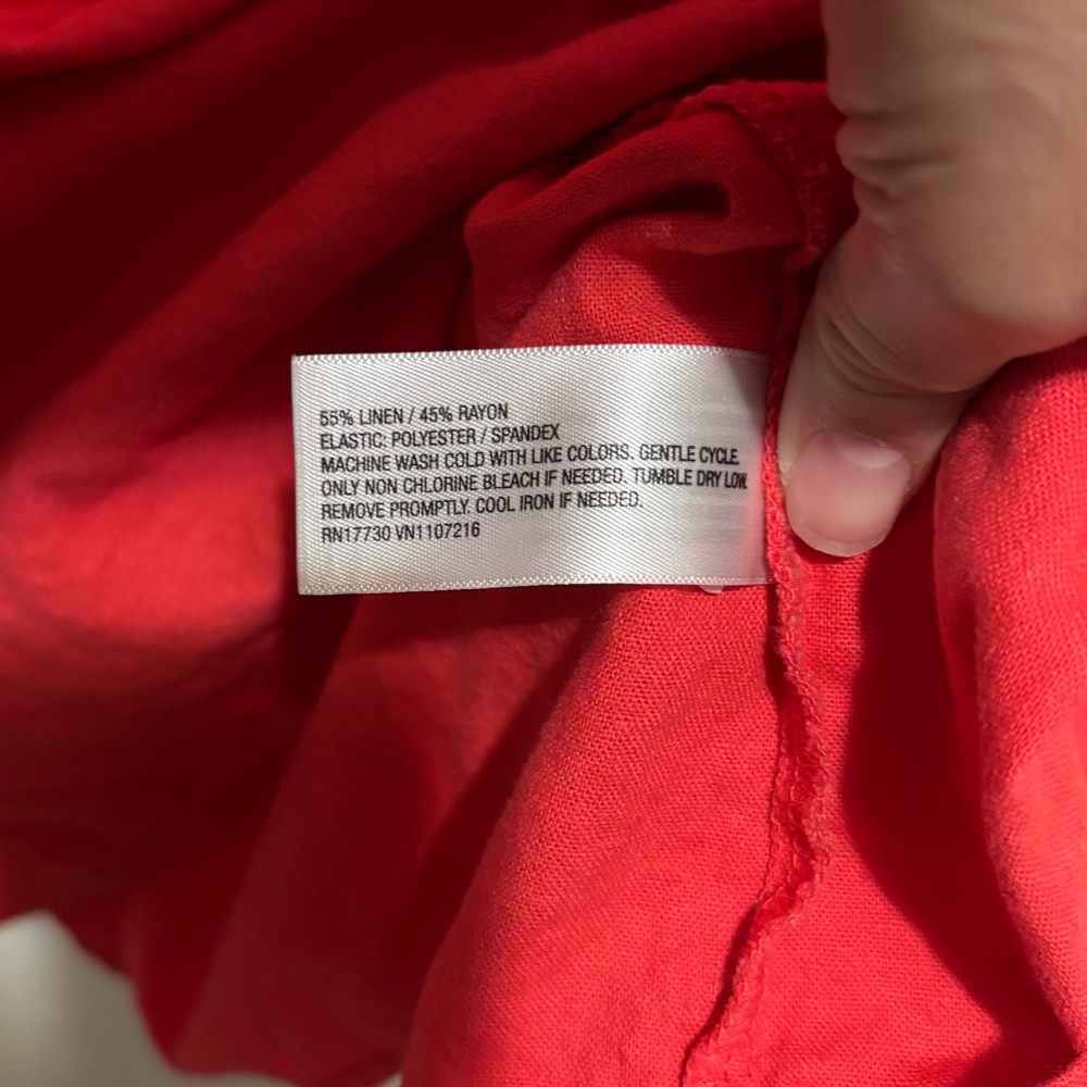 Isabel Maternity by Ingrid & Isabel Coral Puff-Sleeve Smocked Maternity Dress - Picture 7 of 7